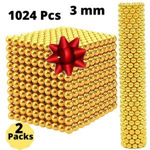 1024 pcs- 3mm Magnet Balls Stress Relief Toy